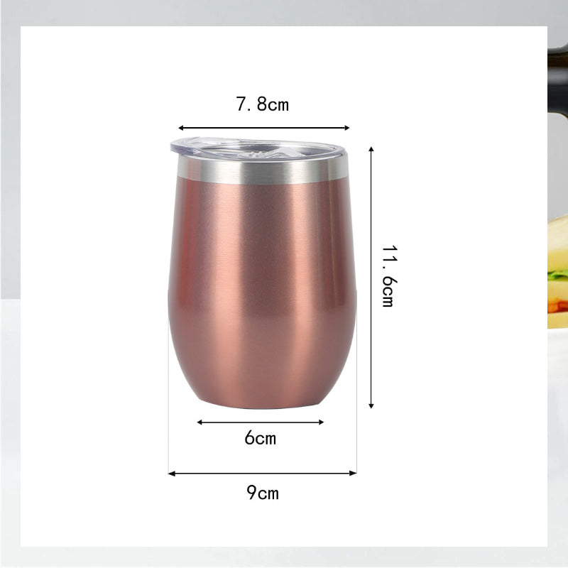 Creative Eggshell Cup - 12oz Stainless Steel Wine Cup