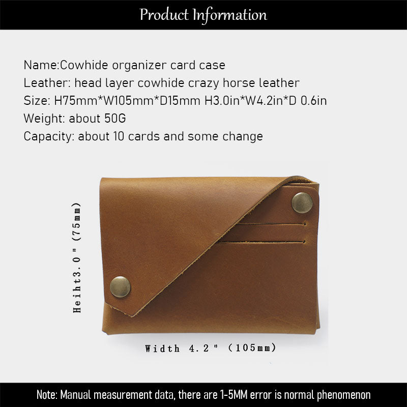 🌟 Vintage Äkta Läder Mynt- & Kortfodral 🌟