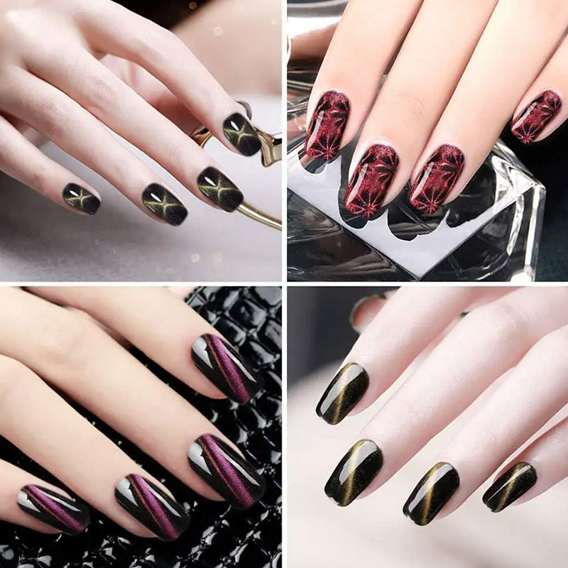 🌟[Nail Art Cat Eye Magnet Multifunctional Powerful Magnetic Strip Set] - Lås upp nya sätt att spela kreativ manikyr✨