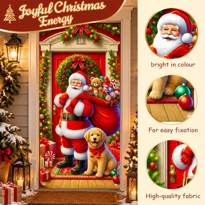 🎄New Christmas Door Cover – Festive Holiday Party Decoration & Door Curtain