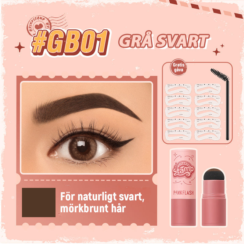 Dubbelanvänd hårfästepuder och ögonbrynspuder