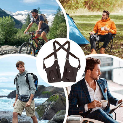 Retro ryggsäck med axelremsväska