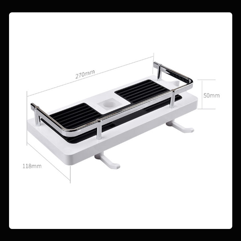 Hållare för stansfri bricka för badrum