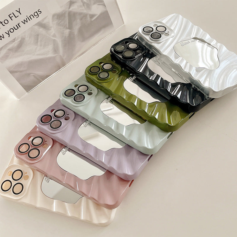 Skrynkligt Oregelbundet Spegelfodral