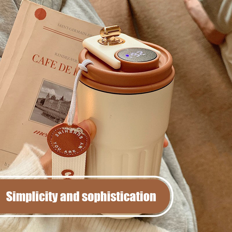 Kaffetermos med temperaturdisplay