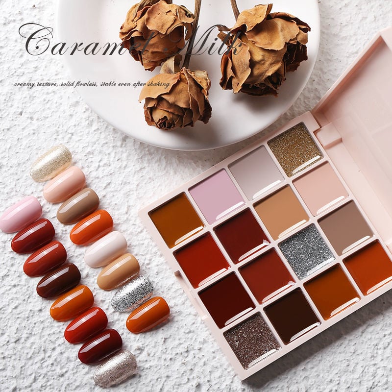 💅Ny modell 16 färger solid nagellacksbricka