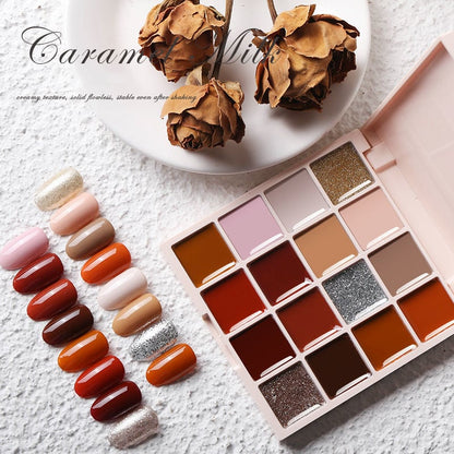 💅Ny modell 16 färger solid nagellacksbricka