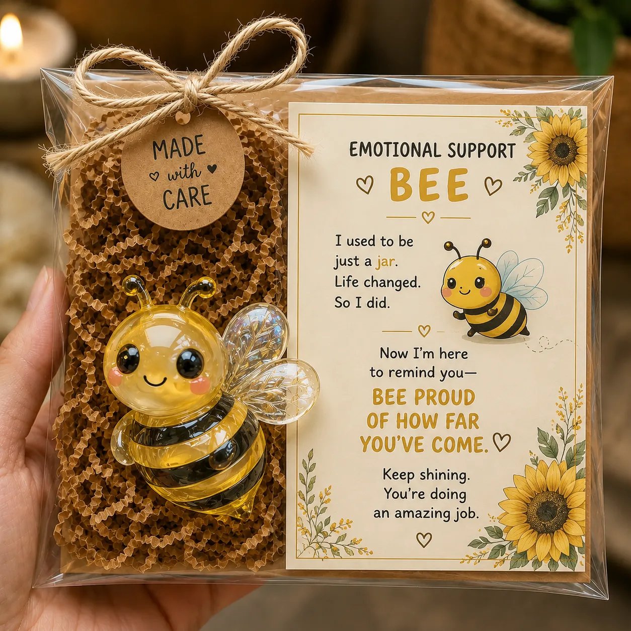 💌 Emotional Support Animal – Meaningful Encouragement Keepsake with Message Card & Gift-Ready Packaging ✨