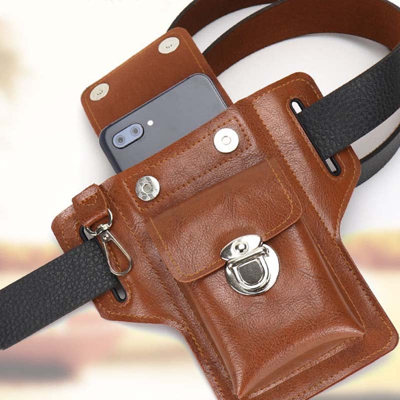 Men's Magnetic Double-Fastening Waterproof Waist Bag