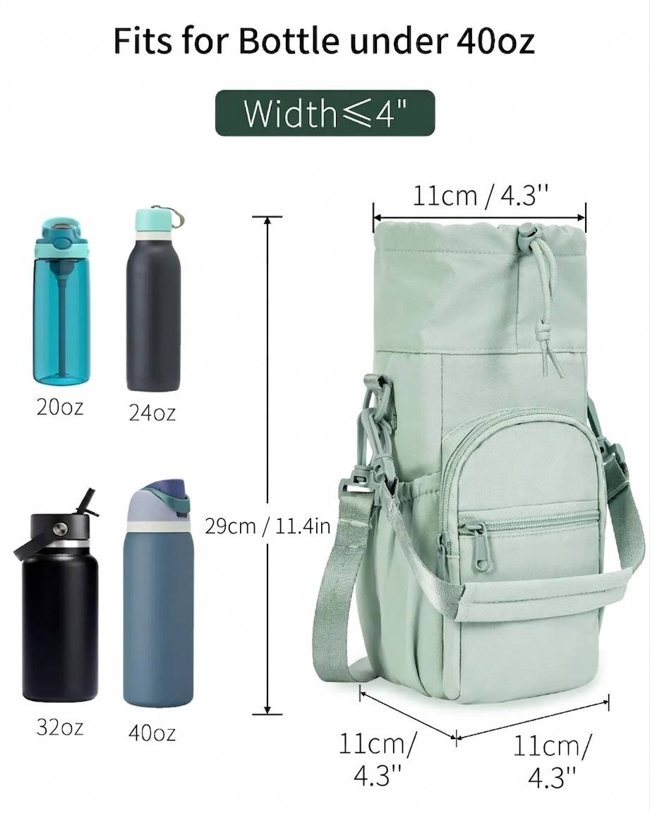 ✨Durable and waterproof💦Bottle holder sling bag with mobile phone pocket – cross-body bag