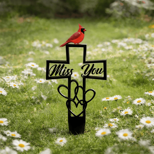 🐦LAST DAY SALE -💖Metal Cemetery Memorial Plaque for Remembrance✝️