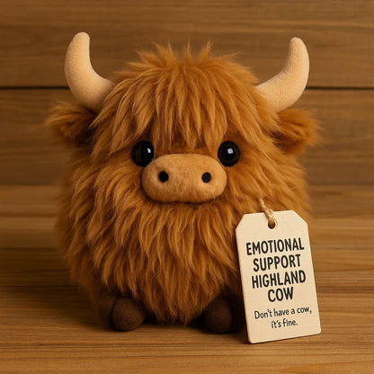 Plush Highland Cow för emotionellt stöd🎉
