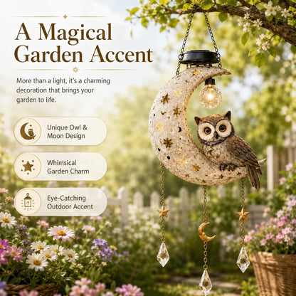 🦉🌙Solar Owl Moon Garden Light