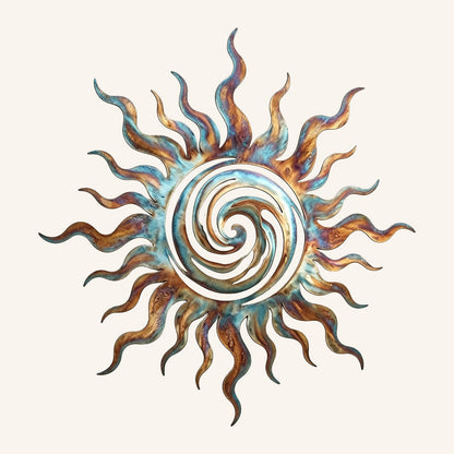 ☀️Swirl of Flames Sun Wall Hanging — Vintage Bohemian-style Metal Wall Decoration