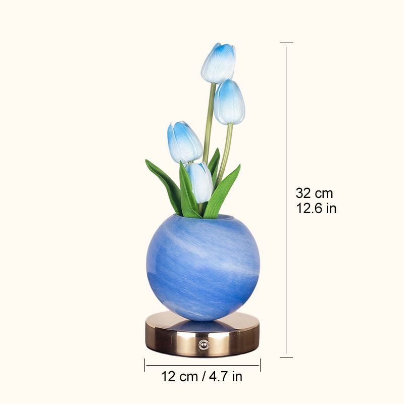 🌷Dreamy Tulip Orchid Night Light Romantic Bedside Lamp