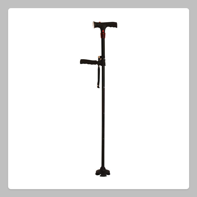 Larm LED Dubbelhandtag Äldrekäpp