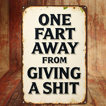 😆Cheeky Humour Metal Wall Sign – Funny Vintage Garage & Home Bar Decor