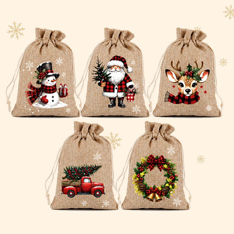 🎄 Christmas Drawstring Gift Bags