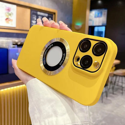 Mobilskal Allt-i-ett Linsfilm Läckagetikett Magnetiskt sug Frostat Komplett paket Skyddshölje