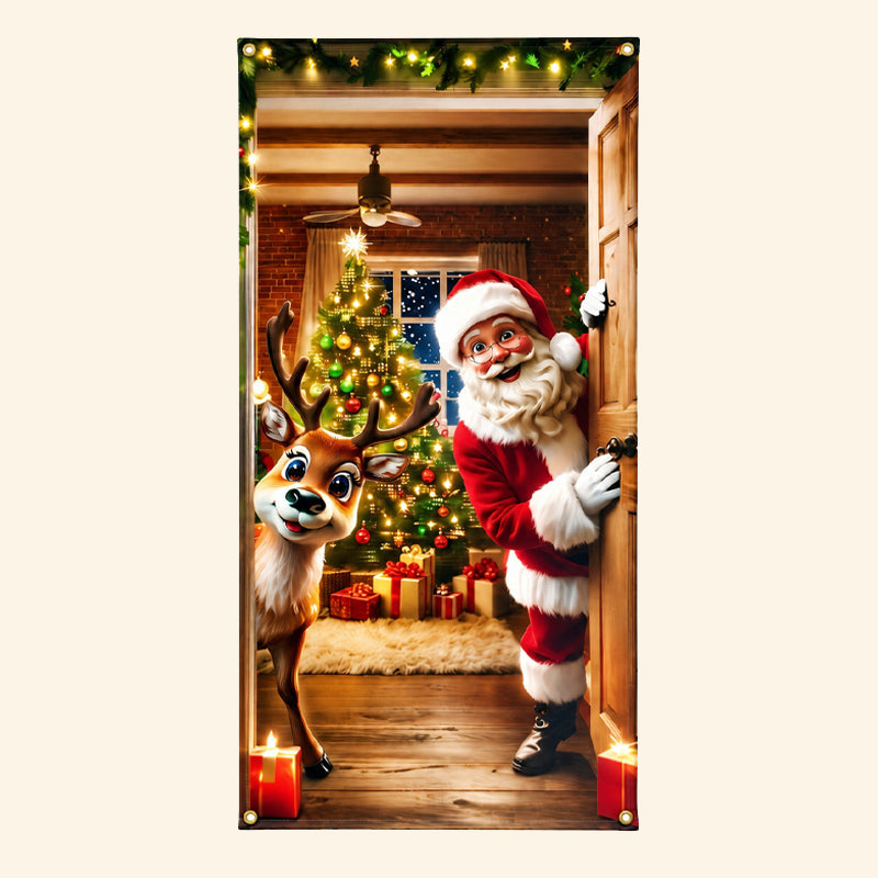 🎄New Christmas Door Cover – Festive Holiday Party Decoration & Door Curtain