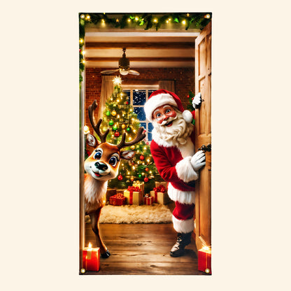 🎄New Christmas Door Cover – Festive Holiday Party Decoration & Door Curtain