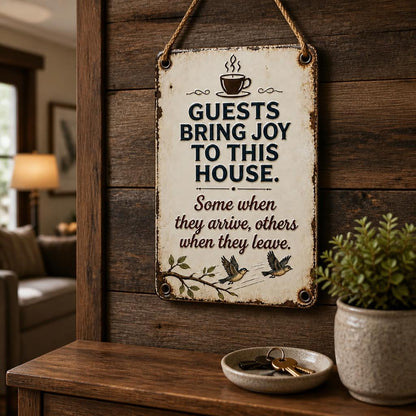Cozy Welcome Metal Sign for Porch & Garden - Weatherproof Vintage Wall Decor for Front Door, Outdoor Gate & Yard Fence