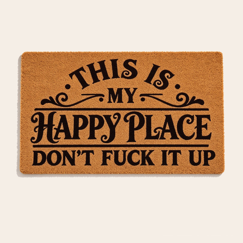 😏Happy Place Vintage Entryway Doormat