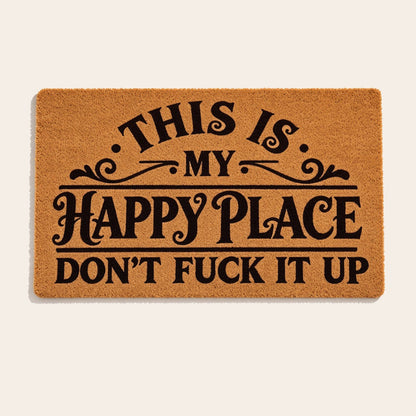 😏Happy Place Vintage Entryway Doormat