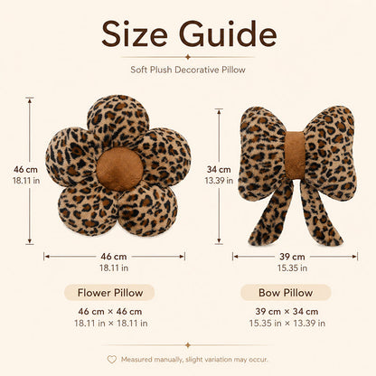 🐆🎀Leopard Print Bowknot Throw Pillow– Perfect for sofas, beds & boho decor ✨