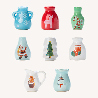Christmas Mini Vase Fridge Magnets