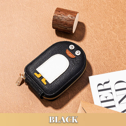 Förvaringsväska för kort med tecknad pingvin