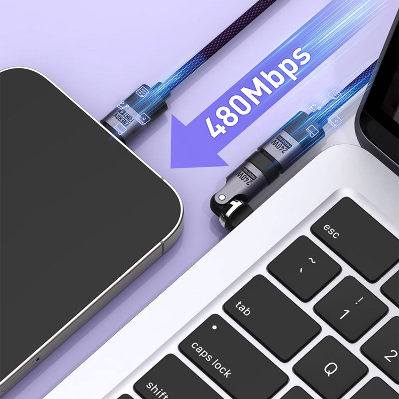 240W dubbel typ-C-drehadapter 🚀