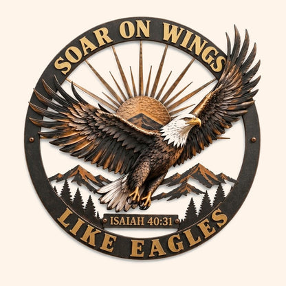 🦅“Soar on Wings Like Eagles” Christian Metal Wall Decor