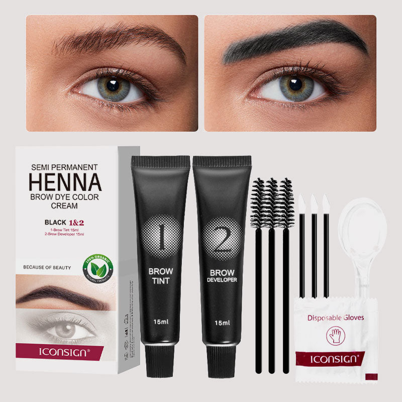 🖌️ 2-i-1 ögonbryn- och ögonfransfärgningski