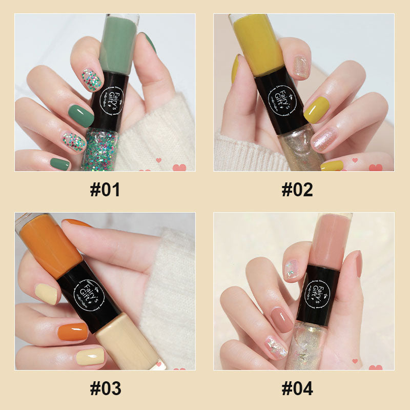 Tvåfärgat vattentätt nagellack