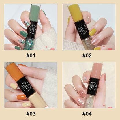 Tvåfärgat vattentätt nagellack