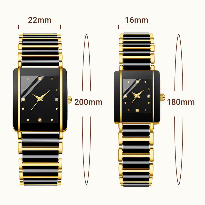 ⌚Fashion Ceramic Square Quartz Watch