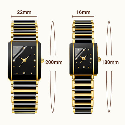 ⌚Fashion Ceramic Square Quartz Watch