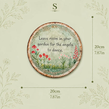 🌼 Angel Dance Round Metal Sign