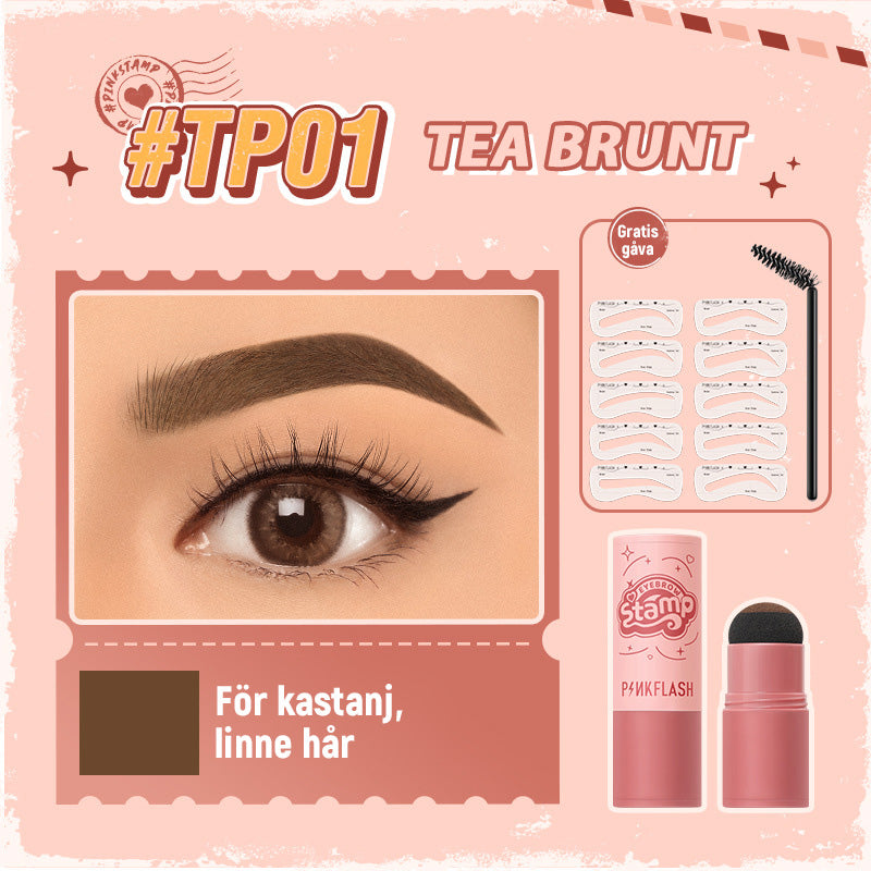 Dubbelanvänd hårfästepuder och ögonbrynspuder