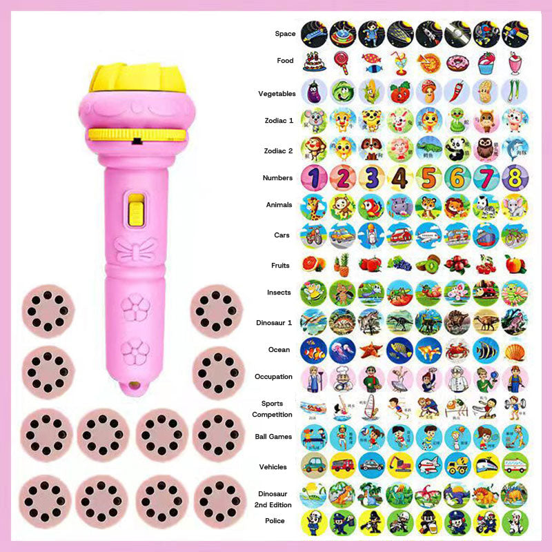 🌈✨ Barnens Magiska Projektorficklampa