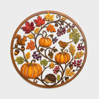🍂Autumn Pumpkin & Animal Metal Sign