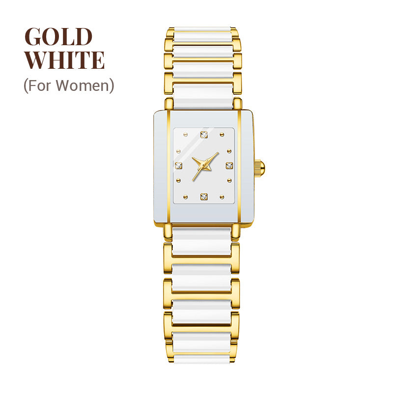 ⌚Fashion Ceramic Square Quartz Watch