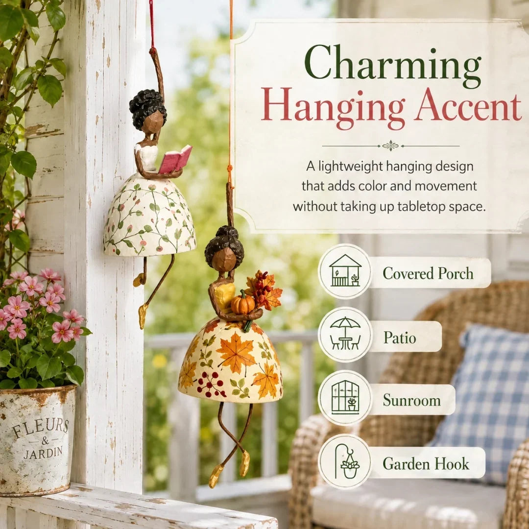 💃🌸 Whimsical Dancing Lady Hanging Ornament —  Let Your Space Dance