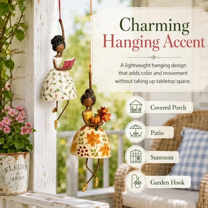 💃🌸 Whimsical Dancing Lady Hanging Ornament —  Let Your Space Dance