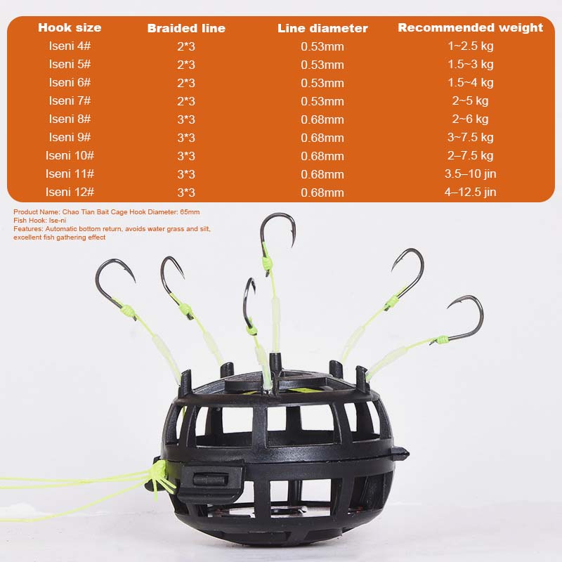 Bur med inverterad botten och uppåtriktad betesbur Krok