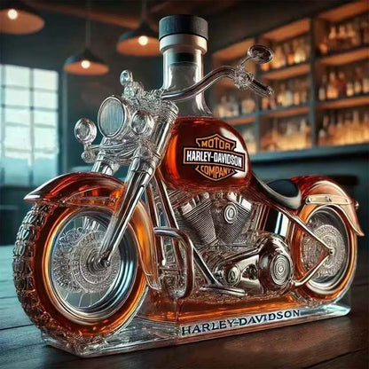 Creatieve Motorfiets Glazen Wijnfles