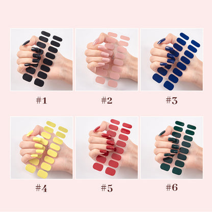 Halvhärdad Gelremsa-Manikyr Hel Klistermärke