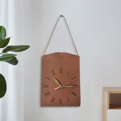 Läderkonst väggklocka
