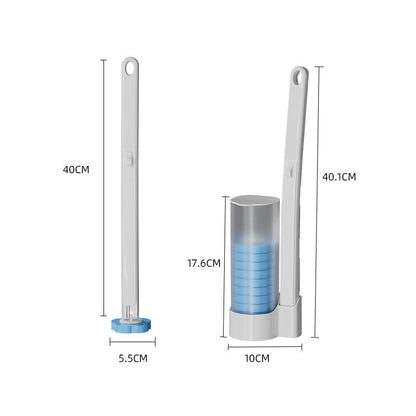 Upplösande ersättningshuvud för toalettborste för engångsbruk
